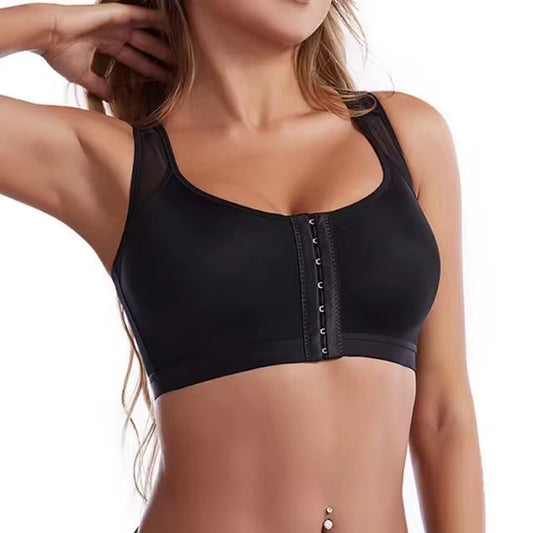 Front Closure Posture Corrector Lift up Bra Women Push up Cross Back Underwear Shockproof Sports Support Fitness Vest Bras S-5XL